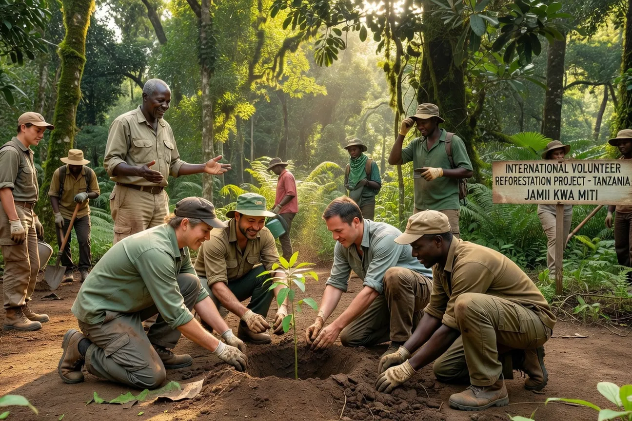 Écovolontaires en Tanzanie — reboisement et restauration forestière sur le Kilimandjaro