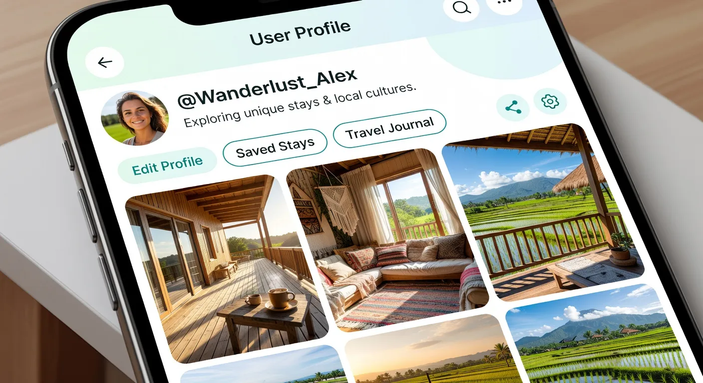 Interface de recherche d'hôtes sur une plateforme de homestay — exemple Bedycasa