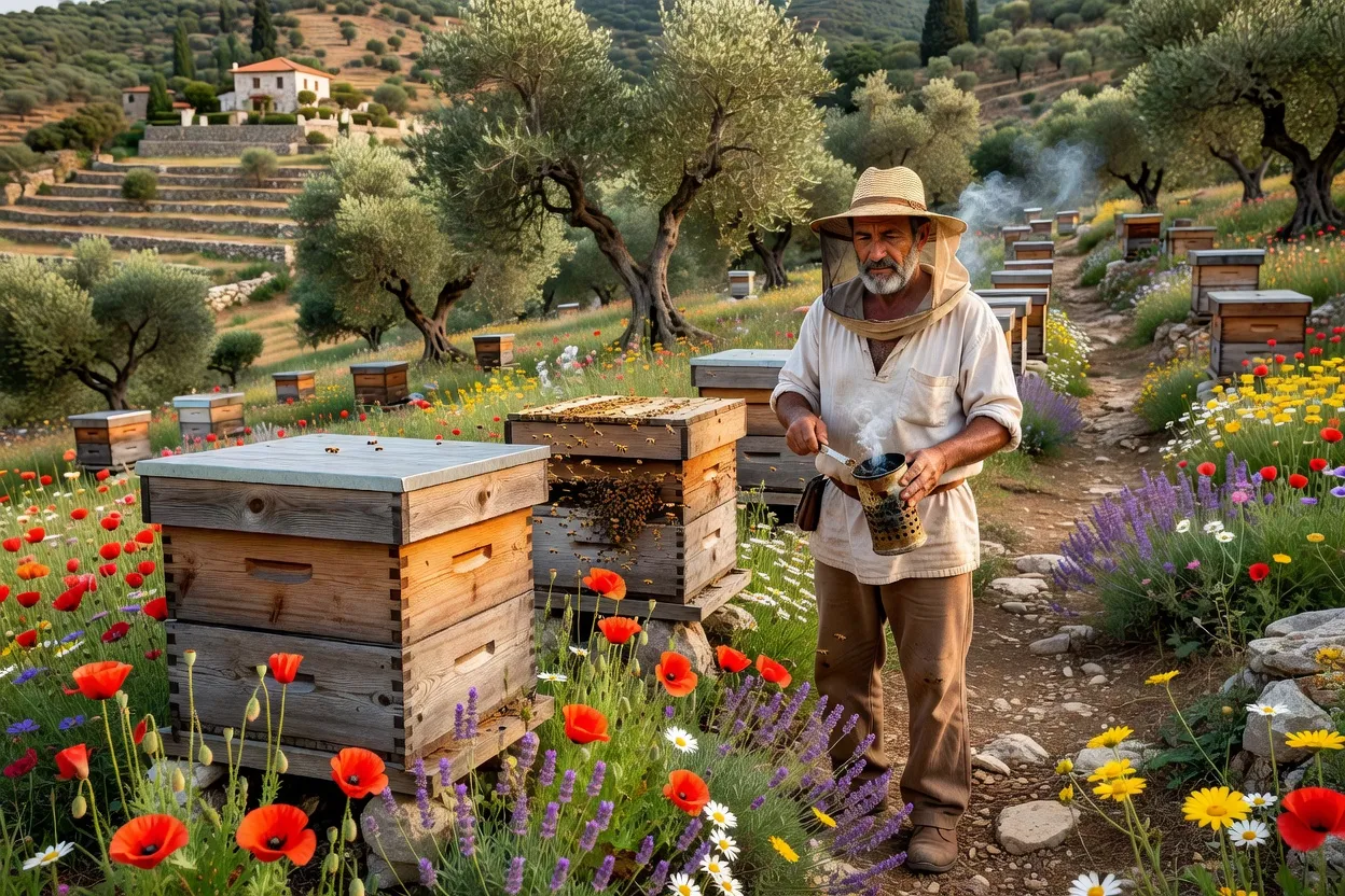 Illustration : Régions et cultures agricoles en Grèce