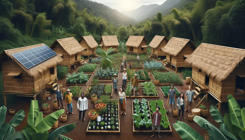 Écovillage durable en Thaïlande avec jardins bio