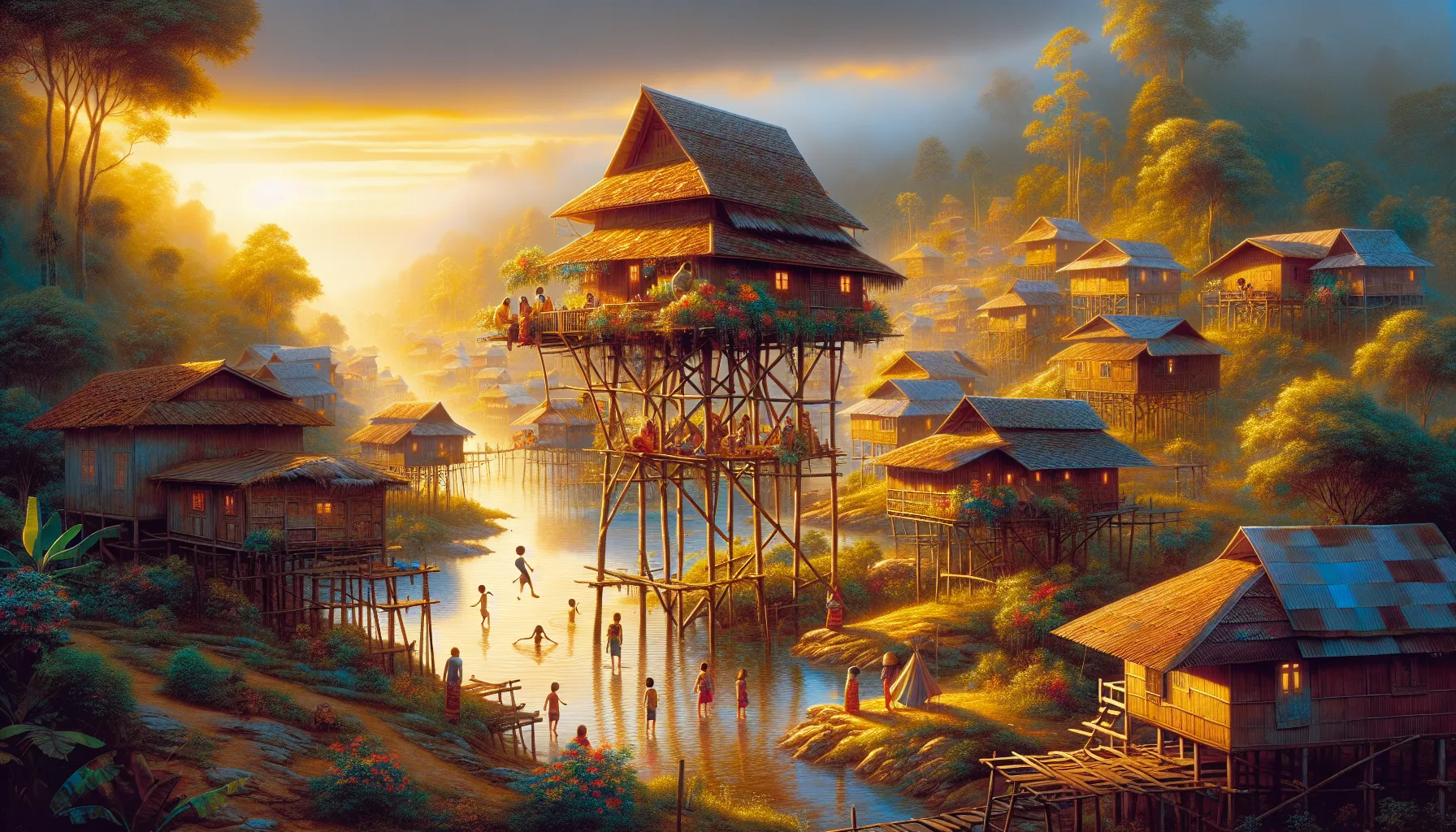 Village traditionnel pratiquant le tourisme communautaire avec ses habitants